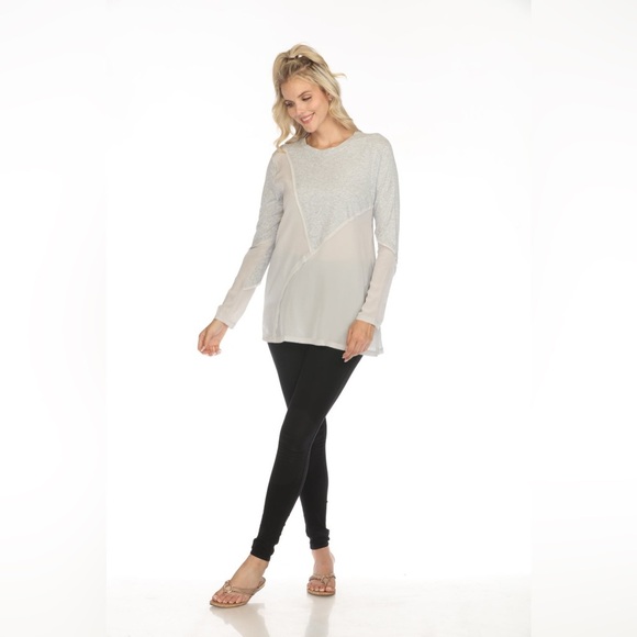 Johnny Was Pete & Greta Libby Mixed Media Top | Silk and Cotton - Picture 5 of 10